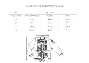 Guia tallas Chaqueta Mendigoizale