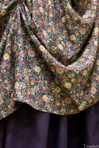 falda flores morado